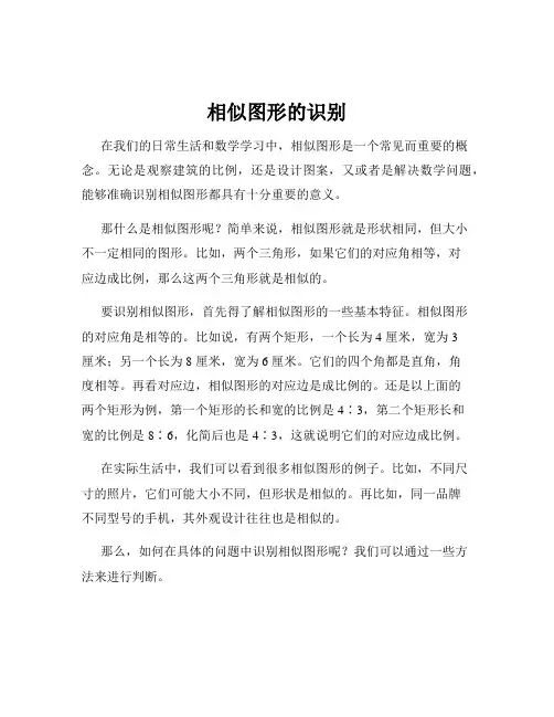相似图形的识别