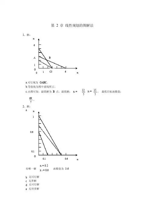 运筹学习题答案