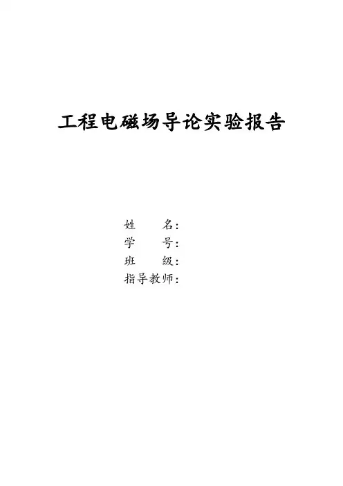 工程电磁场实验报告 (1)