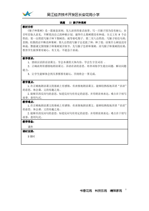 22 猴子种果树
