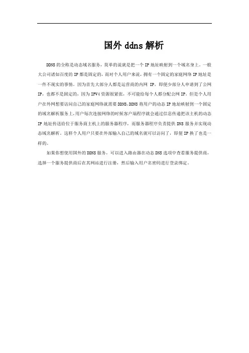 国外ddns解析
