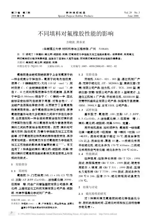 不同填料对氟橡胶性能的影响
