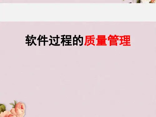 软件过程的质量管理(ppt 74页)