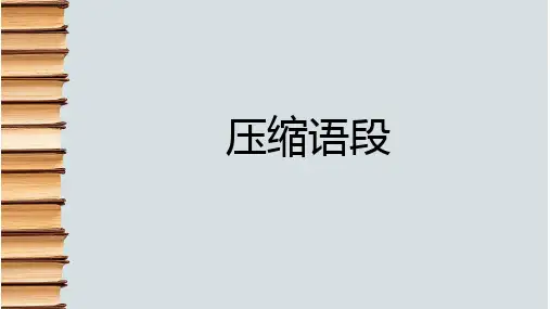 高考语文一轮复习：语言基础运用之压缩语段 