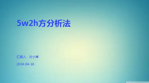5w2h方分析法