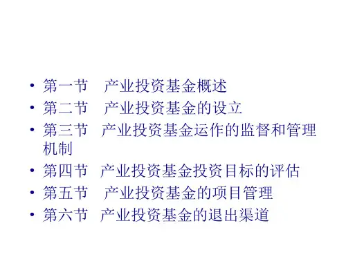 产业投资基金46页PPT