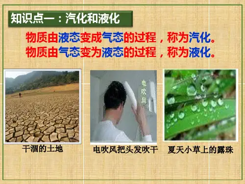 汽化和液化      物理八年级上册