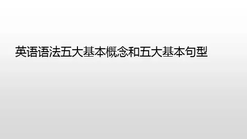 英语语法的五大基本概念和五大基本句型 初中九年级英语教学PPT课件 人教版