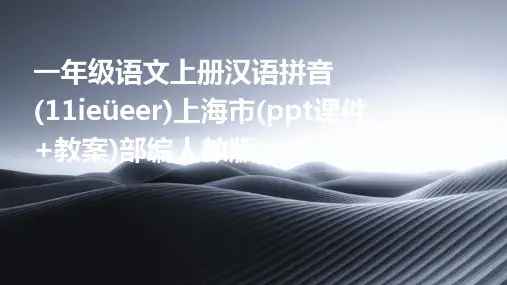 一年级语文上册汉语拼音(11ieüeer)上海市(ppt课件+教案)部编人教版