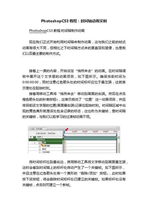 PhotoshopCS3教程：时间轴动画实例