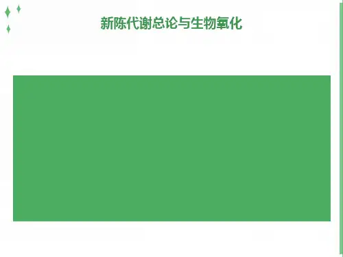 生物化学-新陈代谢总论与生物氧化