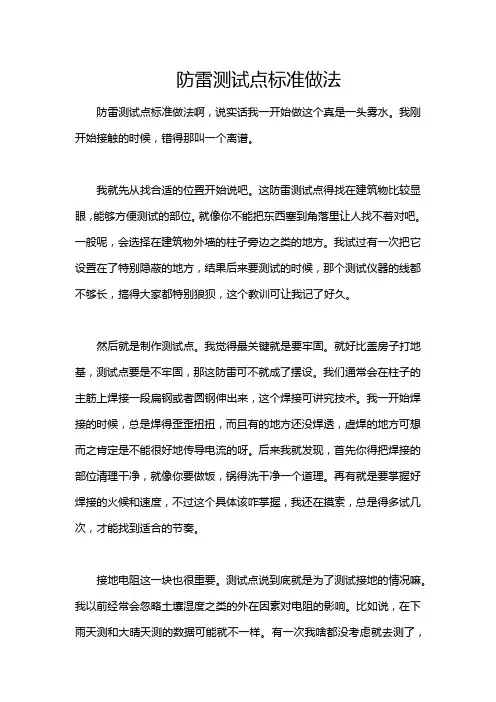 防雷测试点标准做法