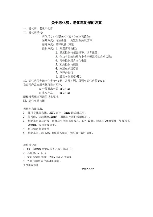 关于老化房