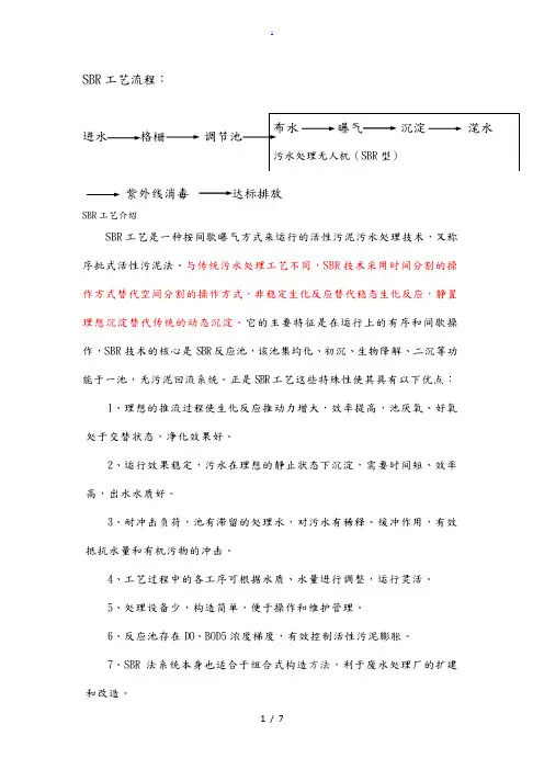 SBR工艺流程图