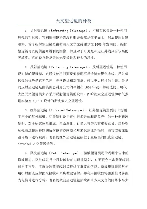 天文望远镜的种类