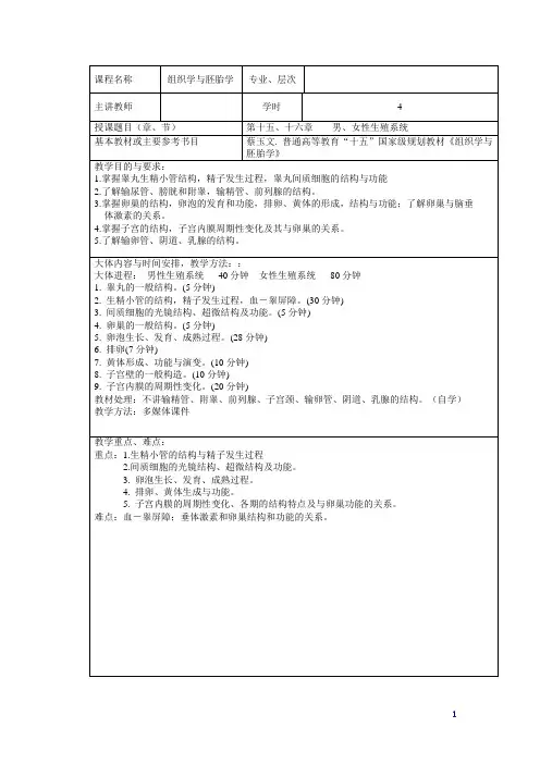 十六章男女性生殖系统