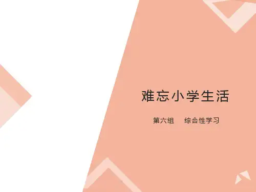 人教版六年级下册第六组综合性学习-难忘小学生活