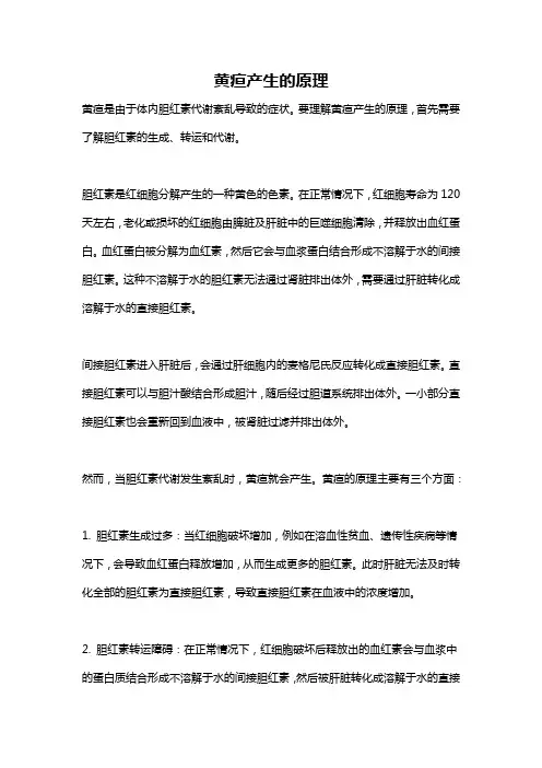 黄疸产生的原理