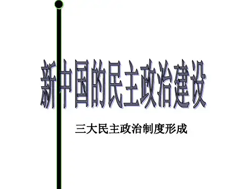 三大基本民主政治制度