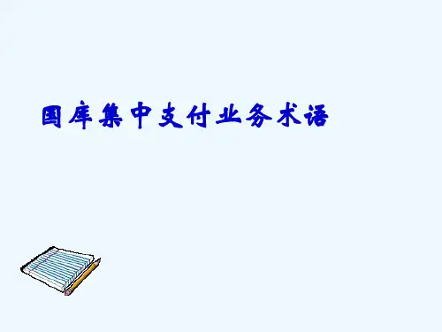 国库集中支付业务术语分解