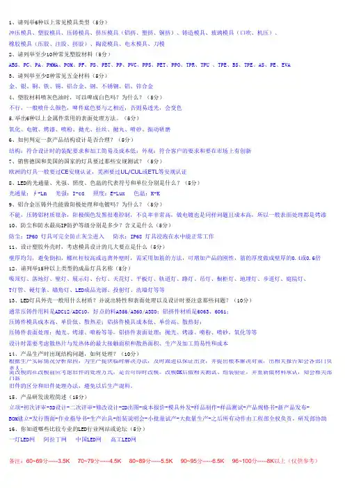 LED_工程师面试题(答案)