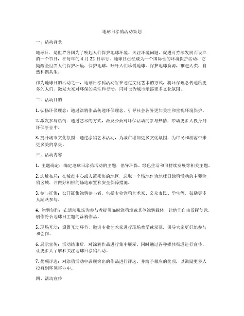 地球日涂鸦活动策划