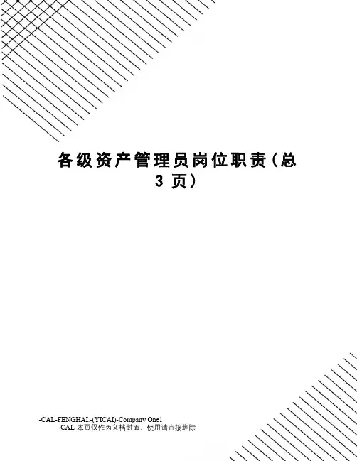 各级资产管理员岗位职责(总3页)