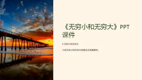 《无穷小和无穷大》课件