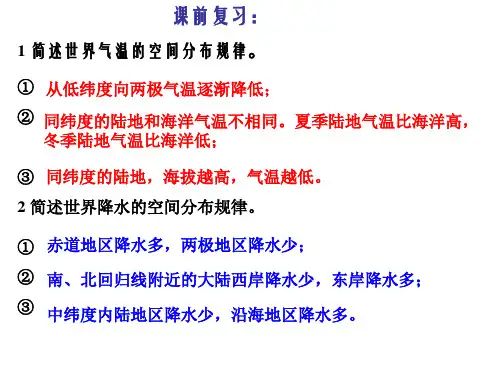第三节 影响气候的主要因素(地球形状、运动)