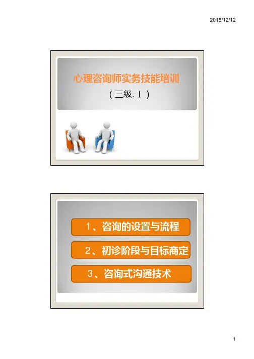心理咨询师技能培训(三级I)