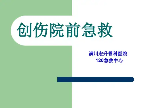 骨科创伤院前急救培训PPT课件