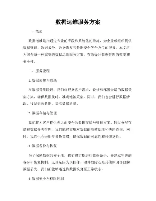 数据运维服务方案
