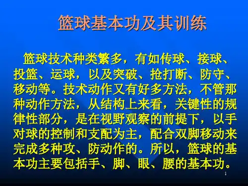 篮球基本功及其训练ppt课件