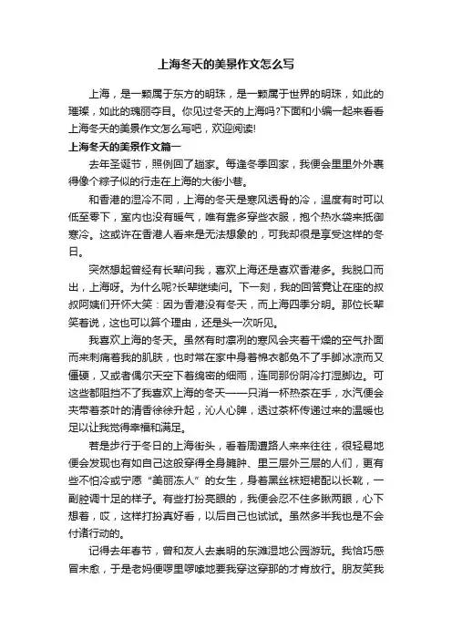 上海冬天的美景作文怎么写