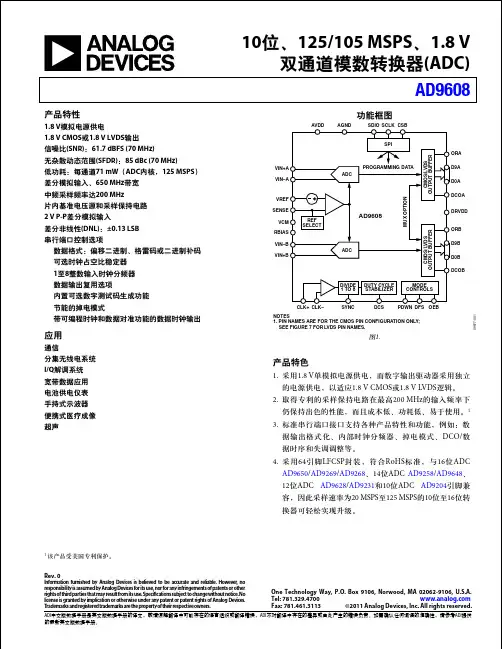AD9608 Datasheet说明书