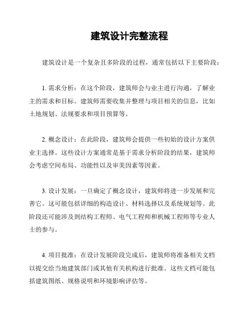 建筑设计完整流程
