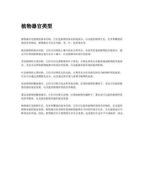 植物器官类型