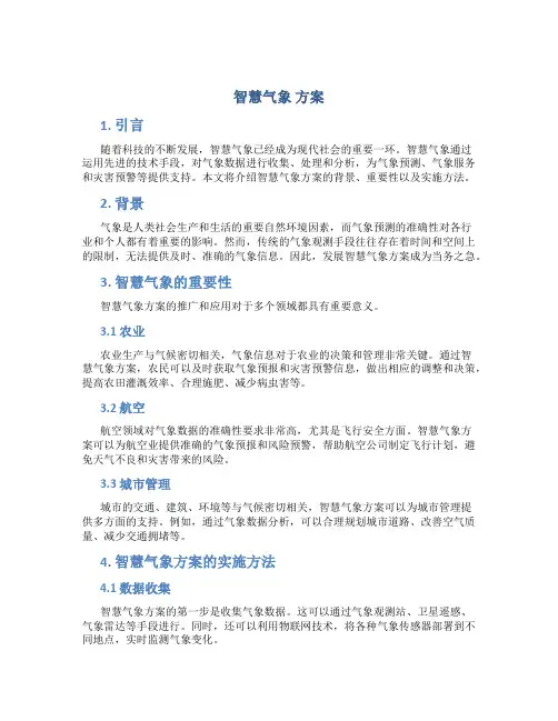 智慧气象 方案