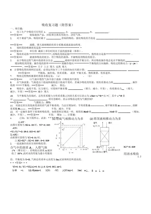 化工原理-吸收复习题(附答案).doc