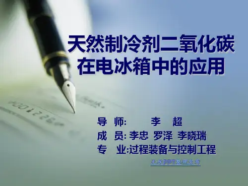 天然制冷剂二氧化碳在电冰箱中的应用