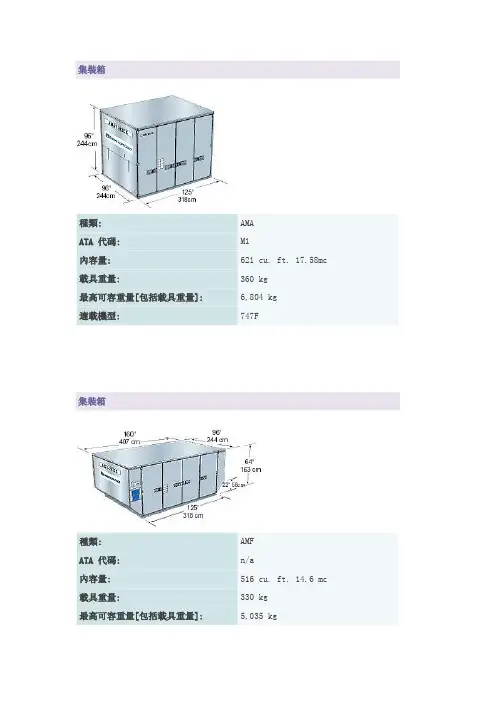 航空集装箱(器)汇总