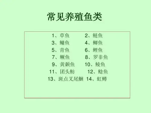 常见养殖鱼类