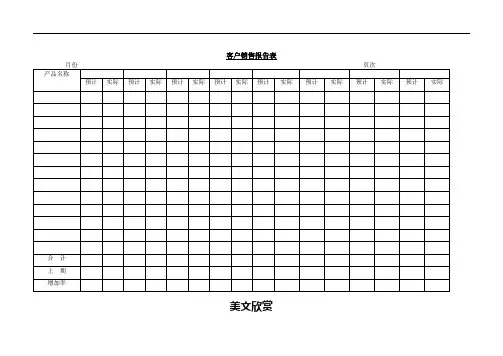 月份销售实绩统计表2