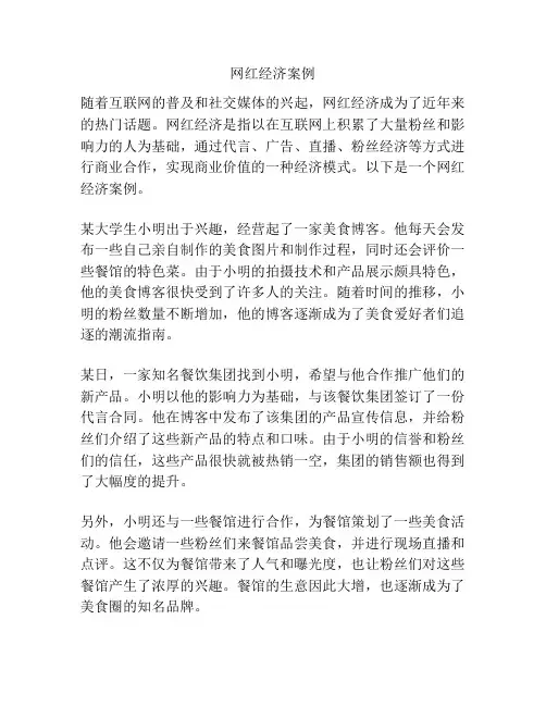网红经济案例