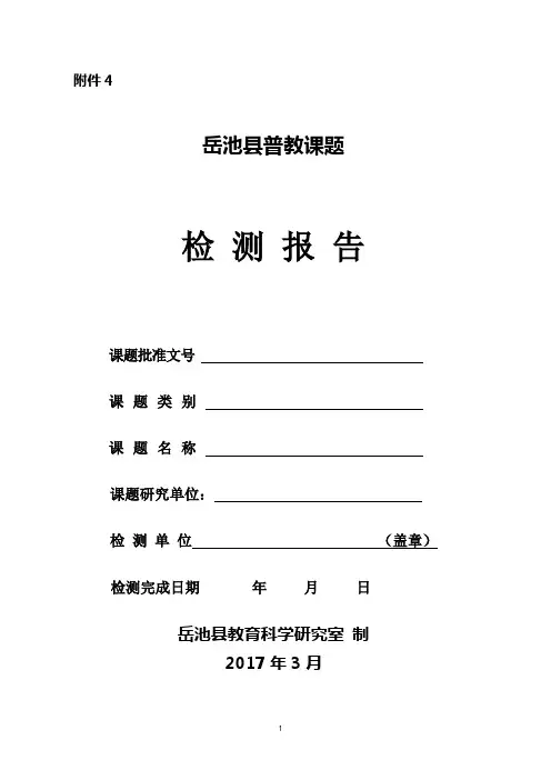 检测报告