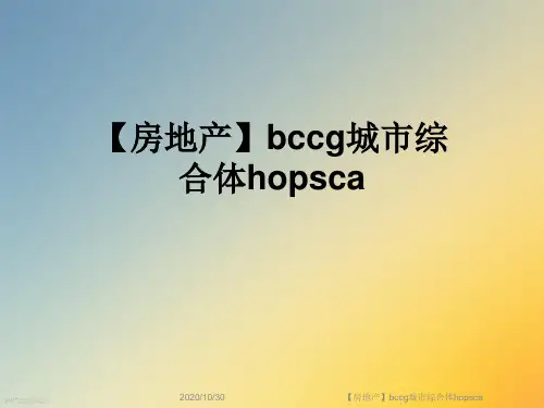 【房地产】bccg城市综合体hopsca