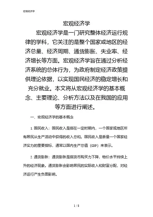 2024年宏观经济学