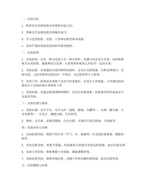 光学基本实验报告
