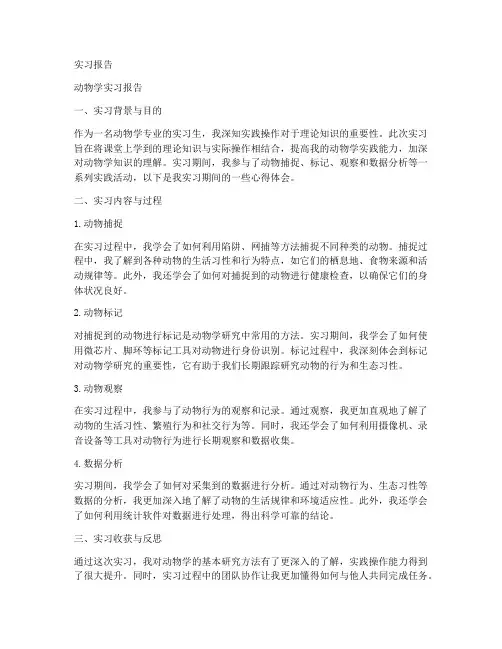 动物学_实习报告