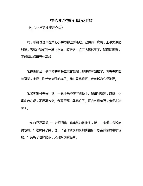 中心小学第6单元作文